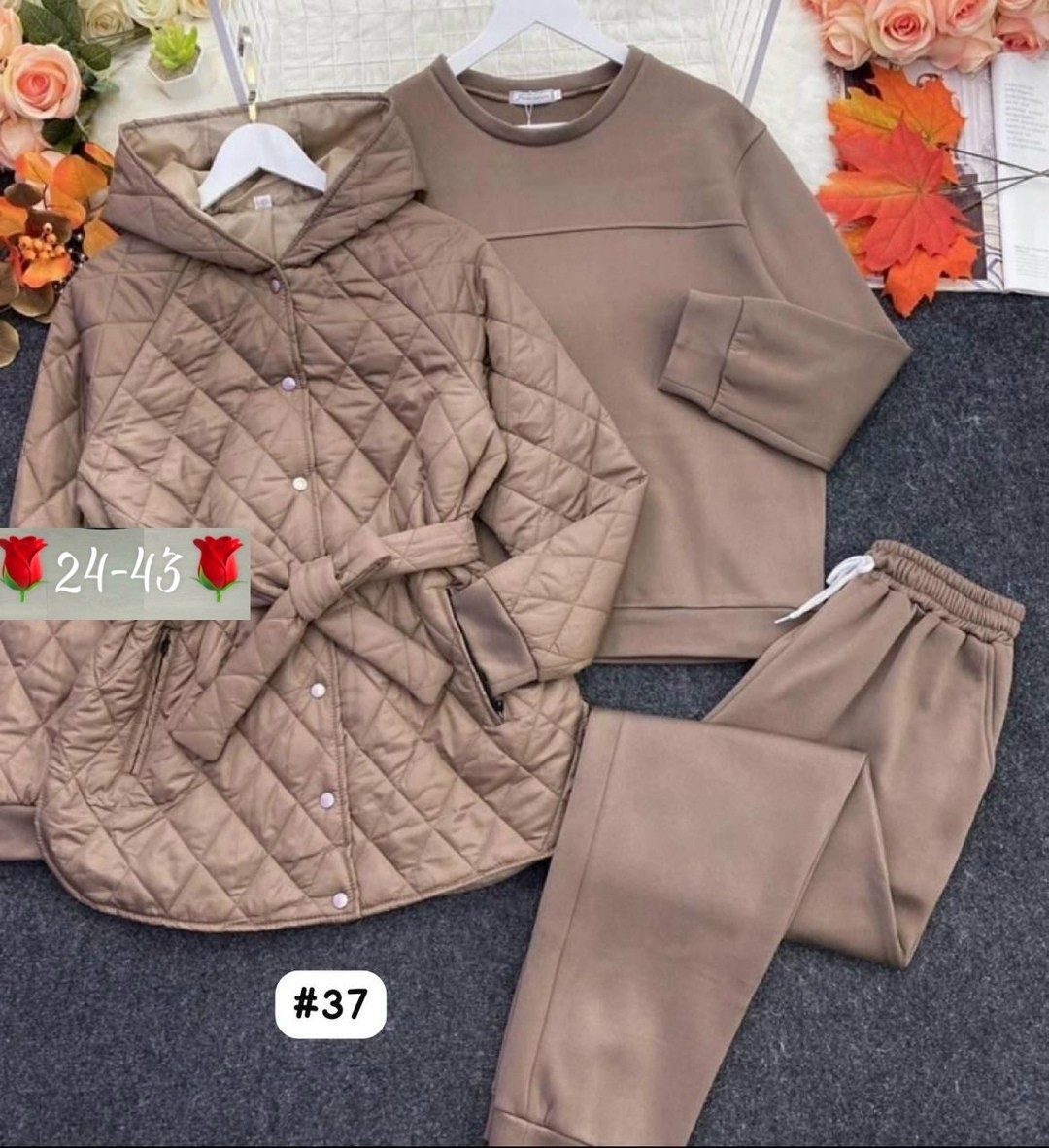 cпортивный костюм женский на флисе,костюм спортивный тройка с длинным стеганым пальто cubi shop,костюм женский на флисе,костюм тройка с курткой,костюм спортивный тройка с длинным стеганым пальто