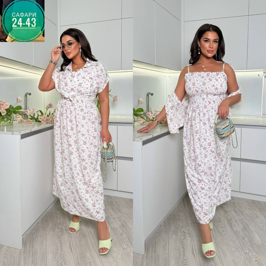 летние платье,костюм с платьем,комплект двойка,платье женской,сарафан