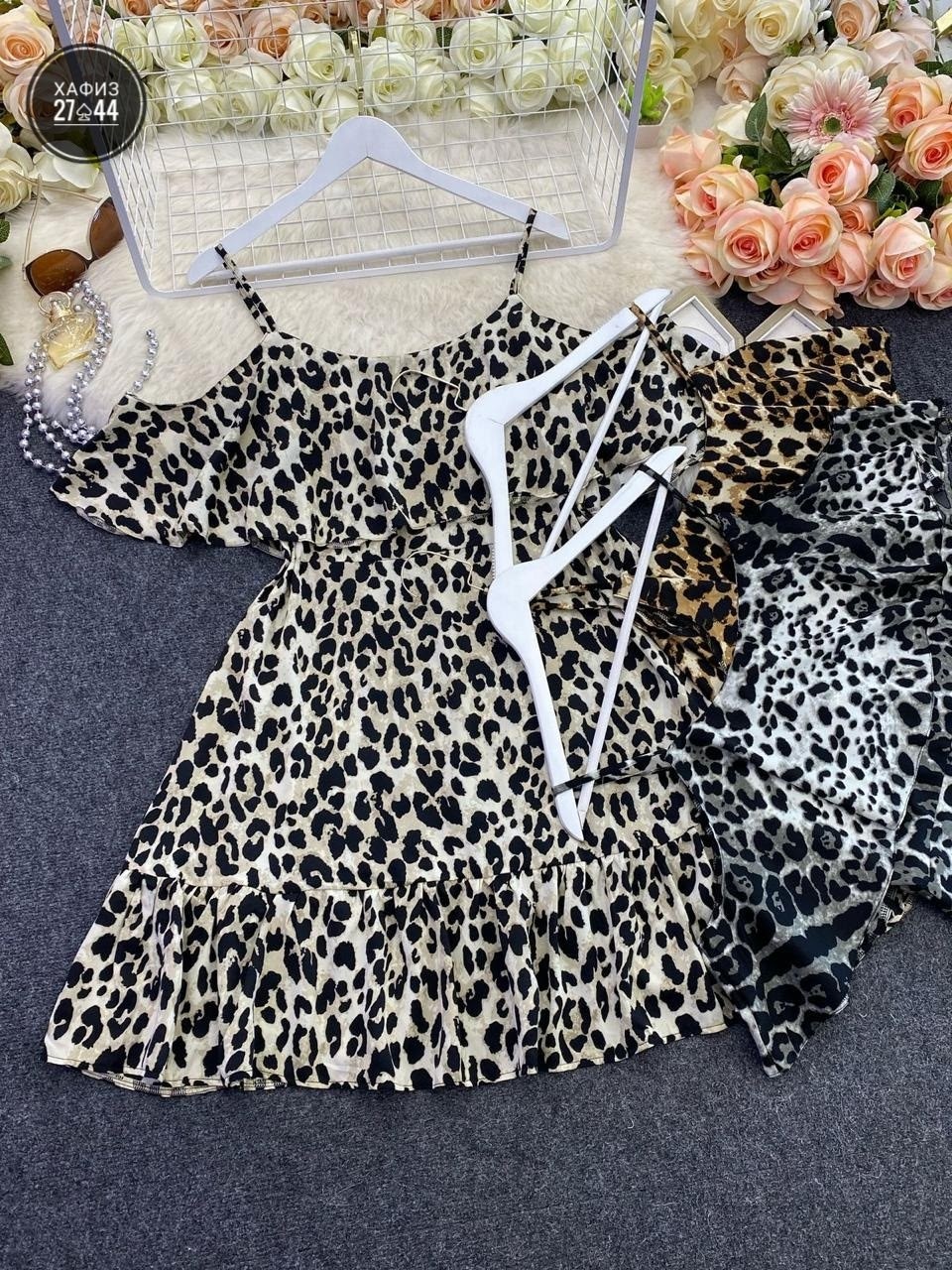 женское шифоновое платье с леопардовым принтом,платье леопардовое,платье с леопардовым принтом,платье женское леопардовое,платье короткие
