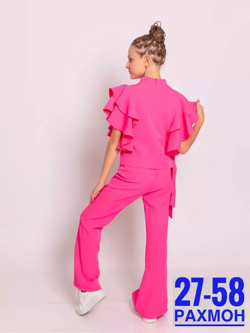 костюм брючный нарядный с воланами для подростка lemada brand,нарядный костюм для девочки,костюм для девочки,брючный костюм для девочки,костюм брючный нарядный с воланами для подростка lemada brand ма