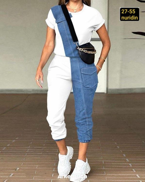 женский джинсовый комбинезон,джинсовые комбинезоны,женский джинсовый костюм,женский спортивный костюм из двух предметов,женские комбинезоны