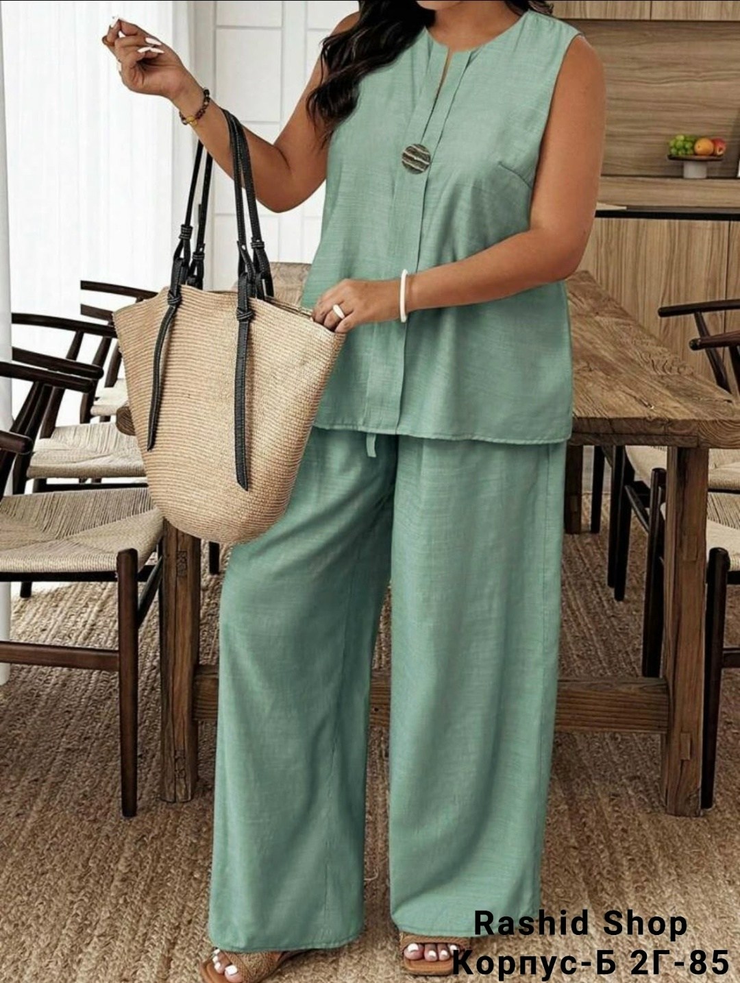 костюм летний женский топ с брюками liwaxa,костюм с брюками,летний брючный костюм,женский костюм с брюками,женские брючные костюмы