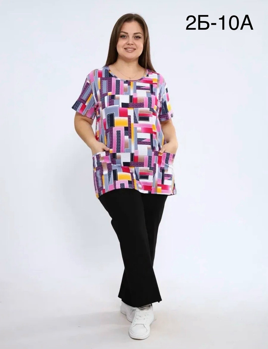 костюм трикотажный,женская туника,костюм женский,костюм с брюками,костюм домашний с брюками modellini 1755