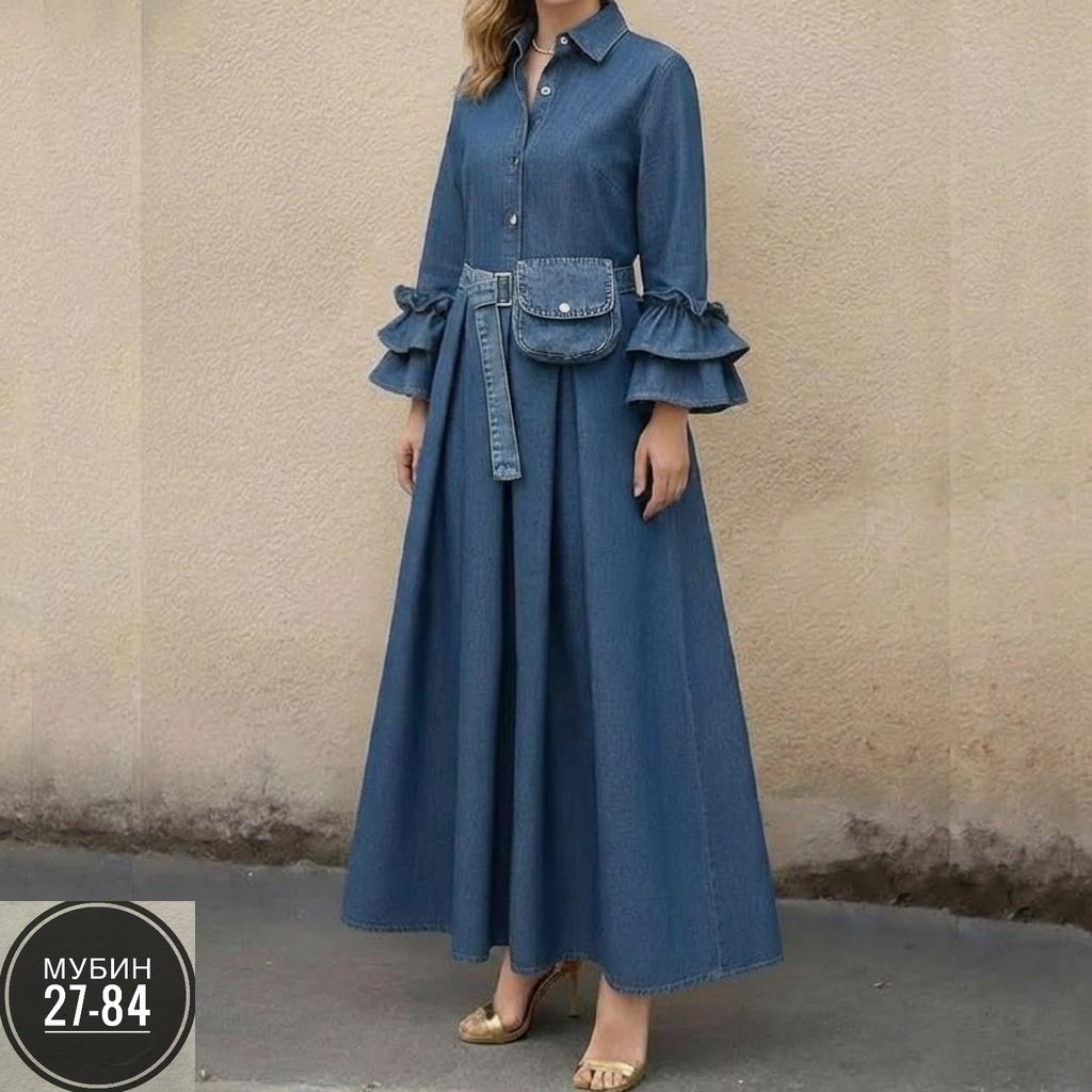 женское джинсовое платье,платье из джинсовой ткани,джинсовая платье,джинсовое платье с длинными рукавами,женское джинсовое платье с длинным рукавом