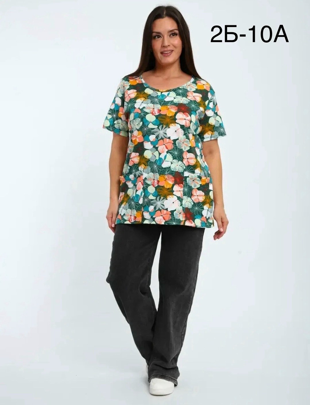 костюм трикотажный,женская туника,костюм женский,костюм с брюками,костюм домашний с брюками modellini 1755