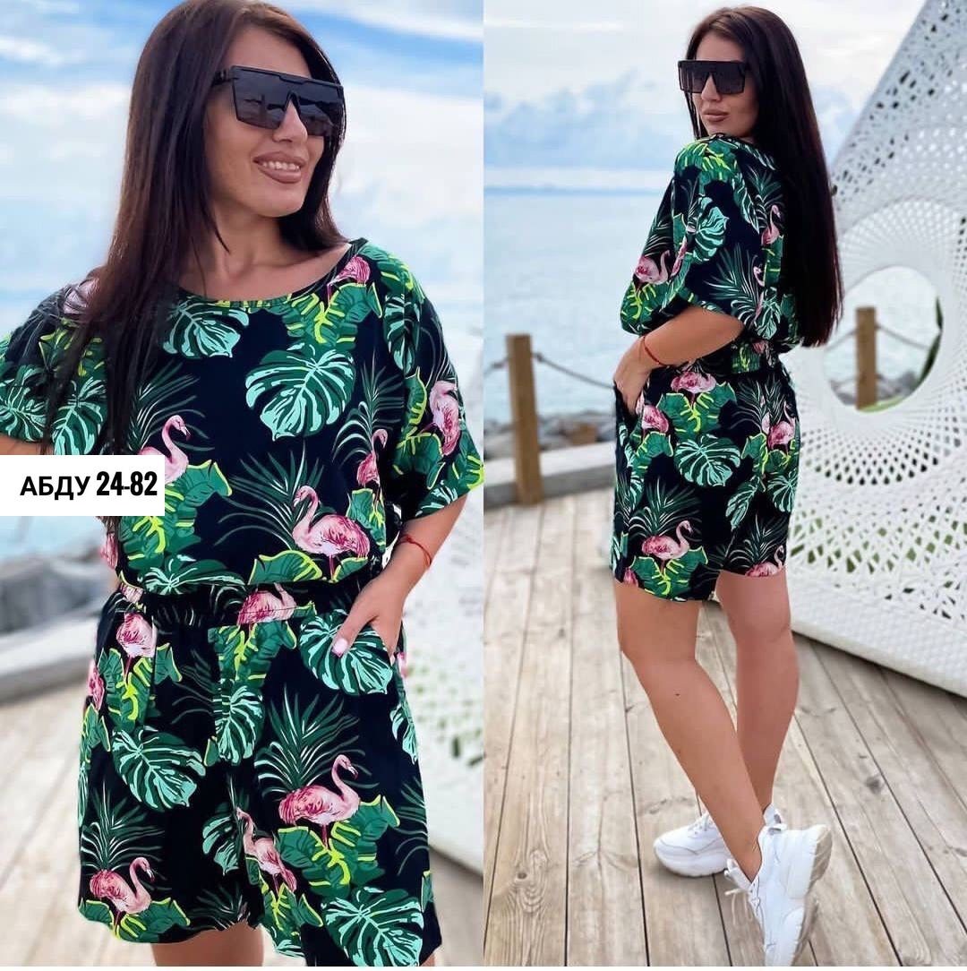 женский костюм летний,летние костюмы,женские костюмы,летние комбинезоны,комбинезон с принтом