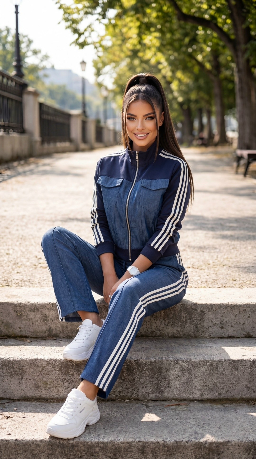 костюм джинсовый брючный waibe one 255434249,костюм джинсовый брючный w.one,костюм джинсовый брючный,костюм джинсовый брючный waibe one цвет белый синий,костюм джинсовый