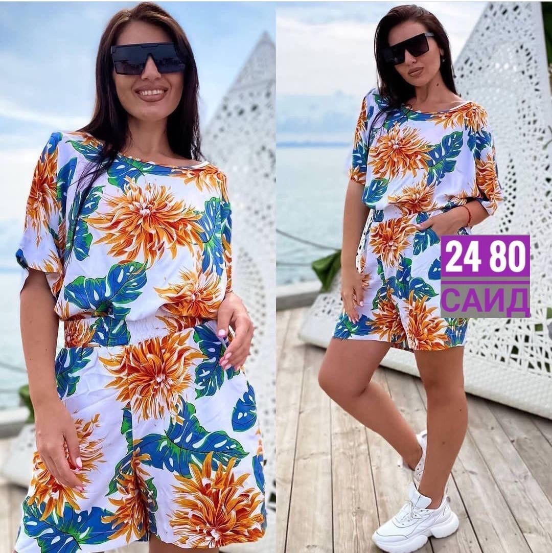 летние костюмы,женский костюм летний,комбинезон с принтом,женские костюмы,женские комбинезоны