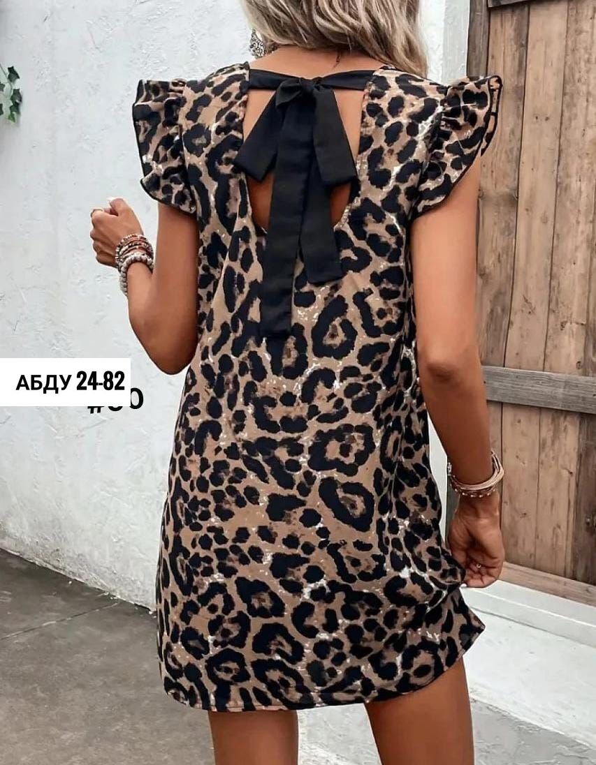 женское платье с леопардовым принтом,мини-платье с леопардовым принтом коричневый,платье мини с леопардовым принтом,платье с леопардовым принтом,платье женское леопардовое