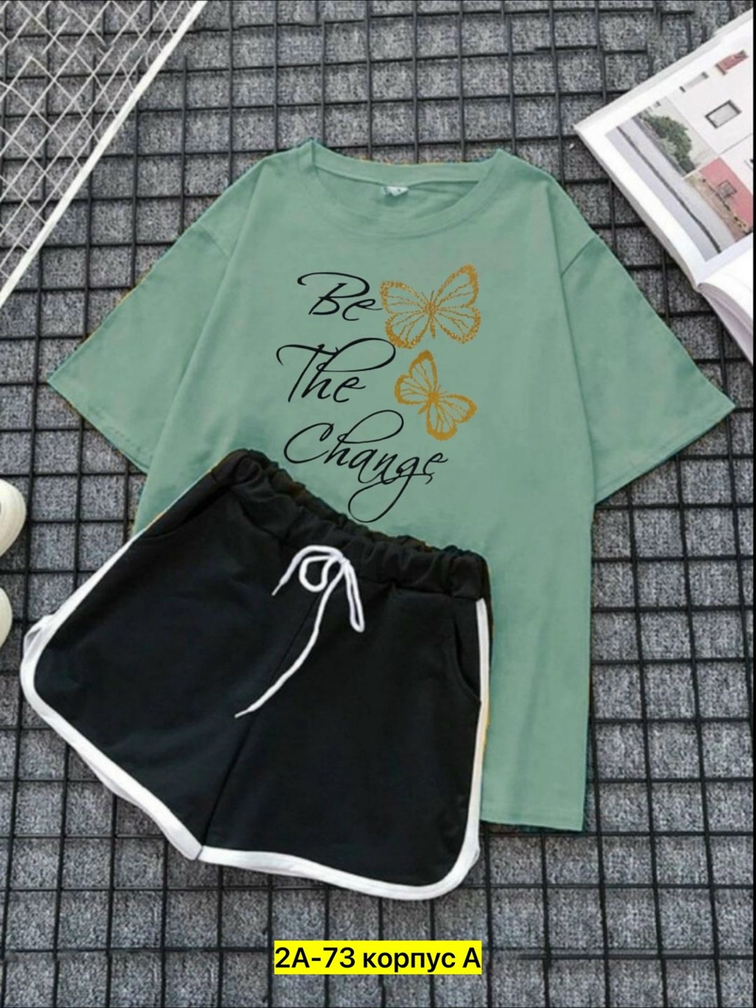 повседневный костюм,костюм женский,костюм футболка шорты,костюм двойка шорты и футболка женская,костюм шортами