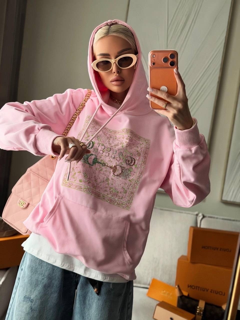 худи оверсайз,худи розовое,свитшот женская,стильное худи,толстовка