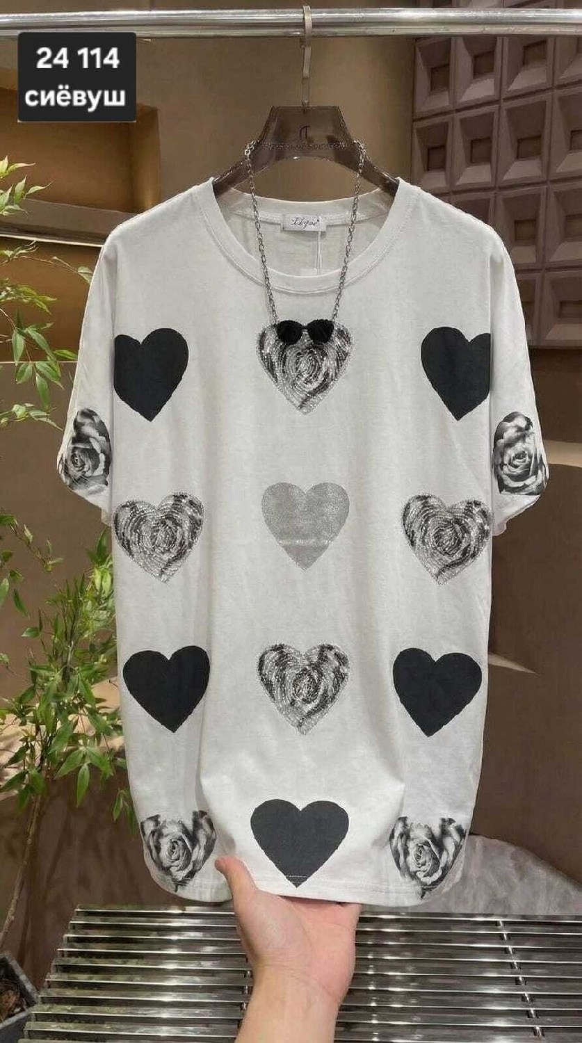 футболки женская,женская футболка оверсайз,футболки для женщин,футболки женская оверсайз с принтом,футболка оверсайз с сердцами