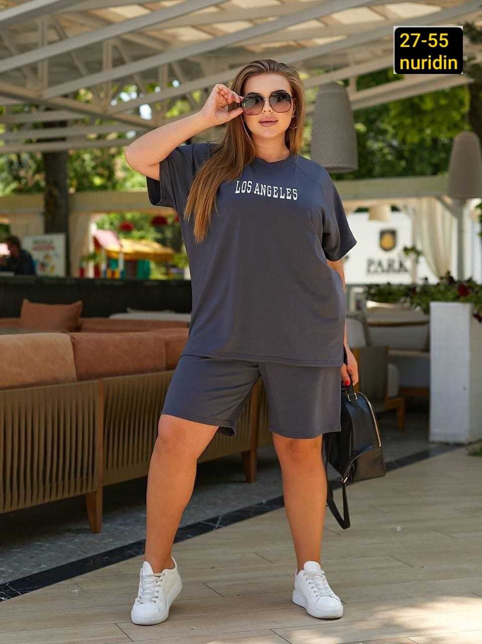 cпортивный костюм больших размеров,летний костюм свободного кроя,женский костюм с шортами,летний костюм больших размеров,женские костюмы больших размеров
