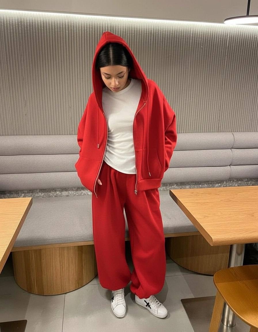 оверсайз толстовка,костюм красный,женские костюмы,спортивные костюмы утепленные,костюм теплый
