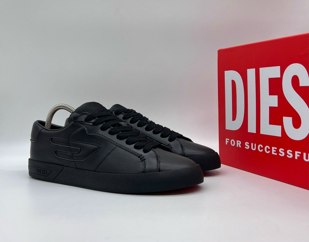,кроссовки diesel мужские кожаные,кеды diesel,черные кроссовки,кеды мужские