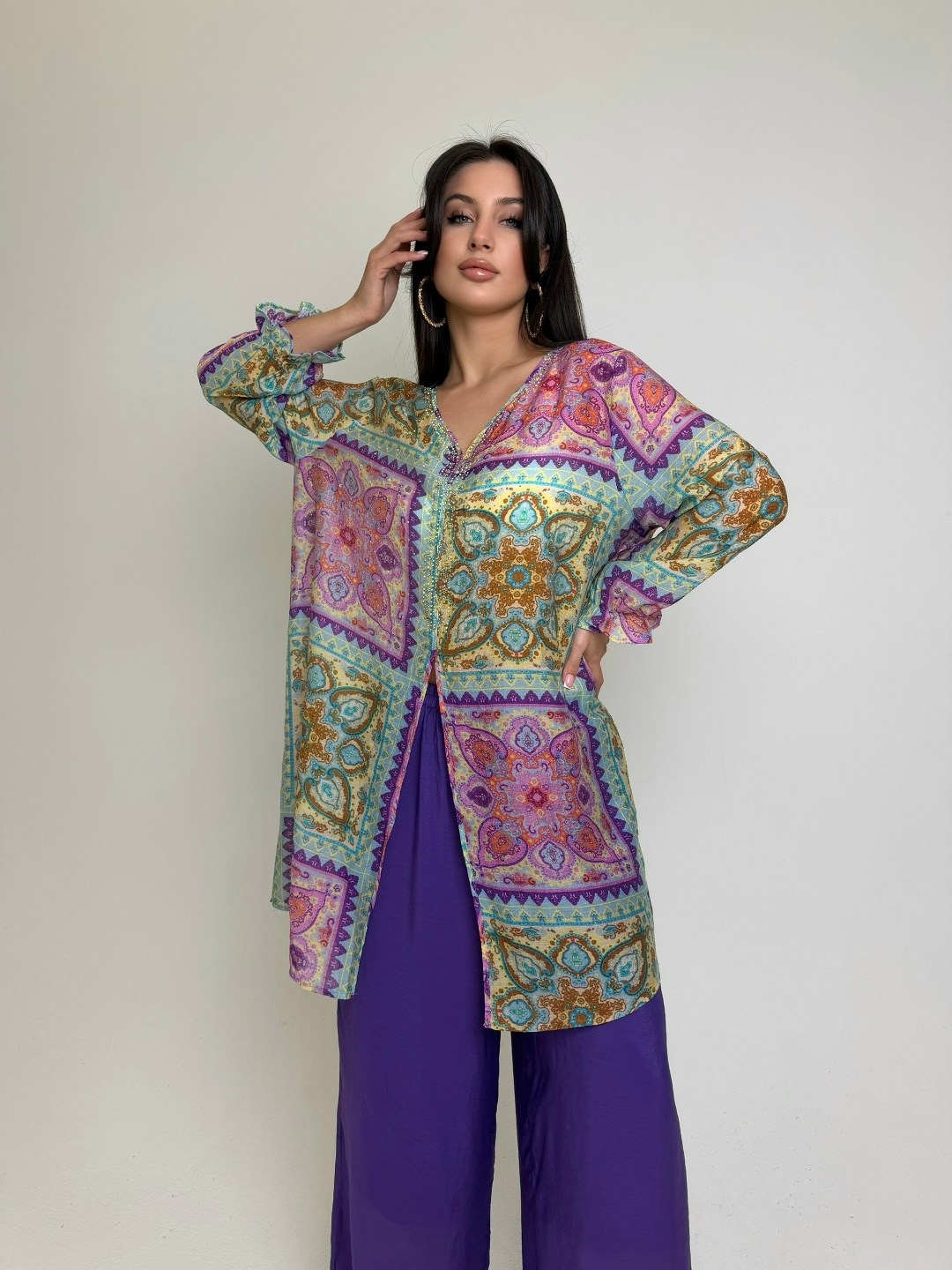 костюм в пижамном стиле,брючный костюм из штапеля,костюм с принтом,летние костюмы,