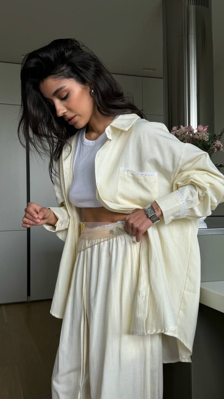 костюм в пижамном стиле,пижамные костюмы,костюм-пижама домашний рубашка со штанами,пижама женская хлопок голубая в клетку,пижамный стиль