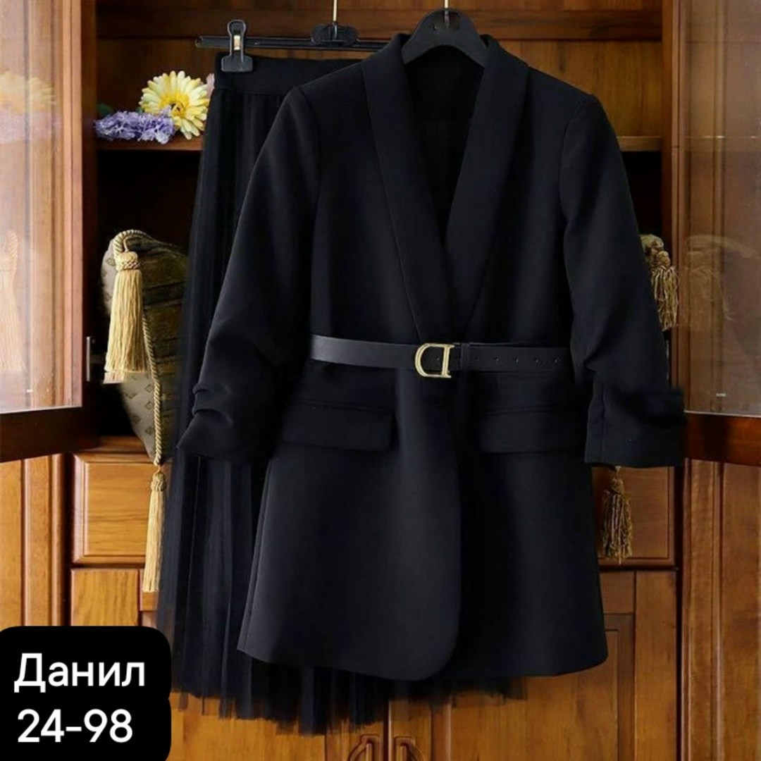 тканевая юбка и пиджак,пиджак с поясом,осеннее пальто,пальто пиджак,пиджак с юбкой