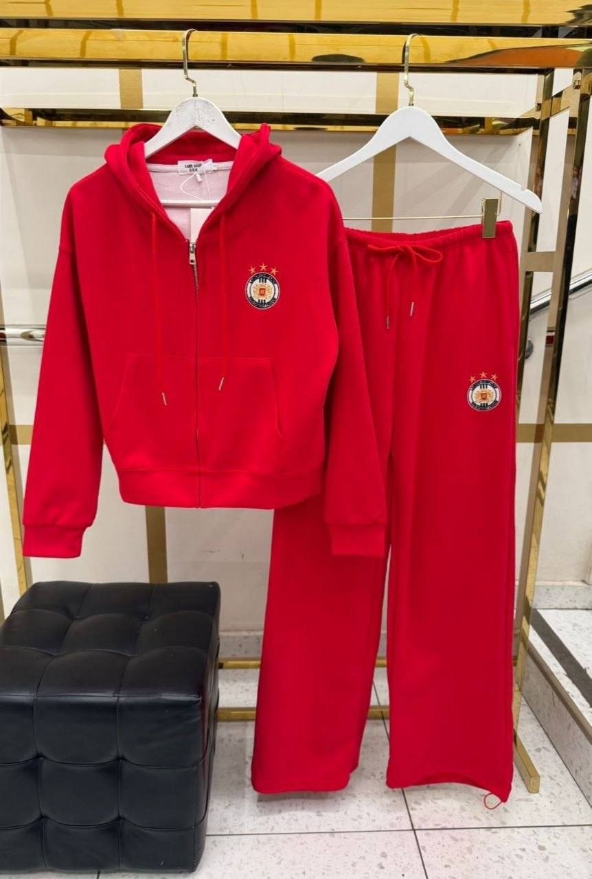 женский костюм,спортивный костюм,костюм красный,спортивный костюм женский,оверсайз толстовка