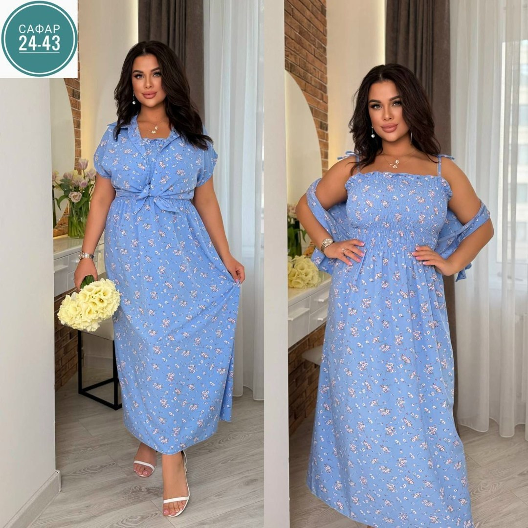 летние платье,комплект двойка,костюм с платьем,летнее женское платье,платье женской