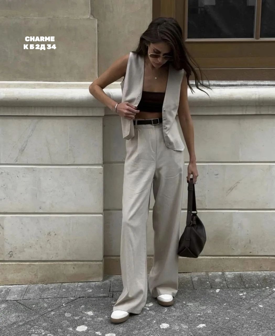 брючный костюм женский,костюм летний льняной с жилетом и брюками trendyclo,брючный костюм,льняной костюм