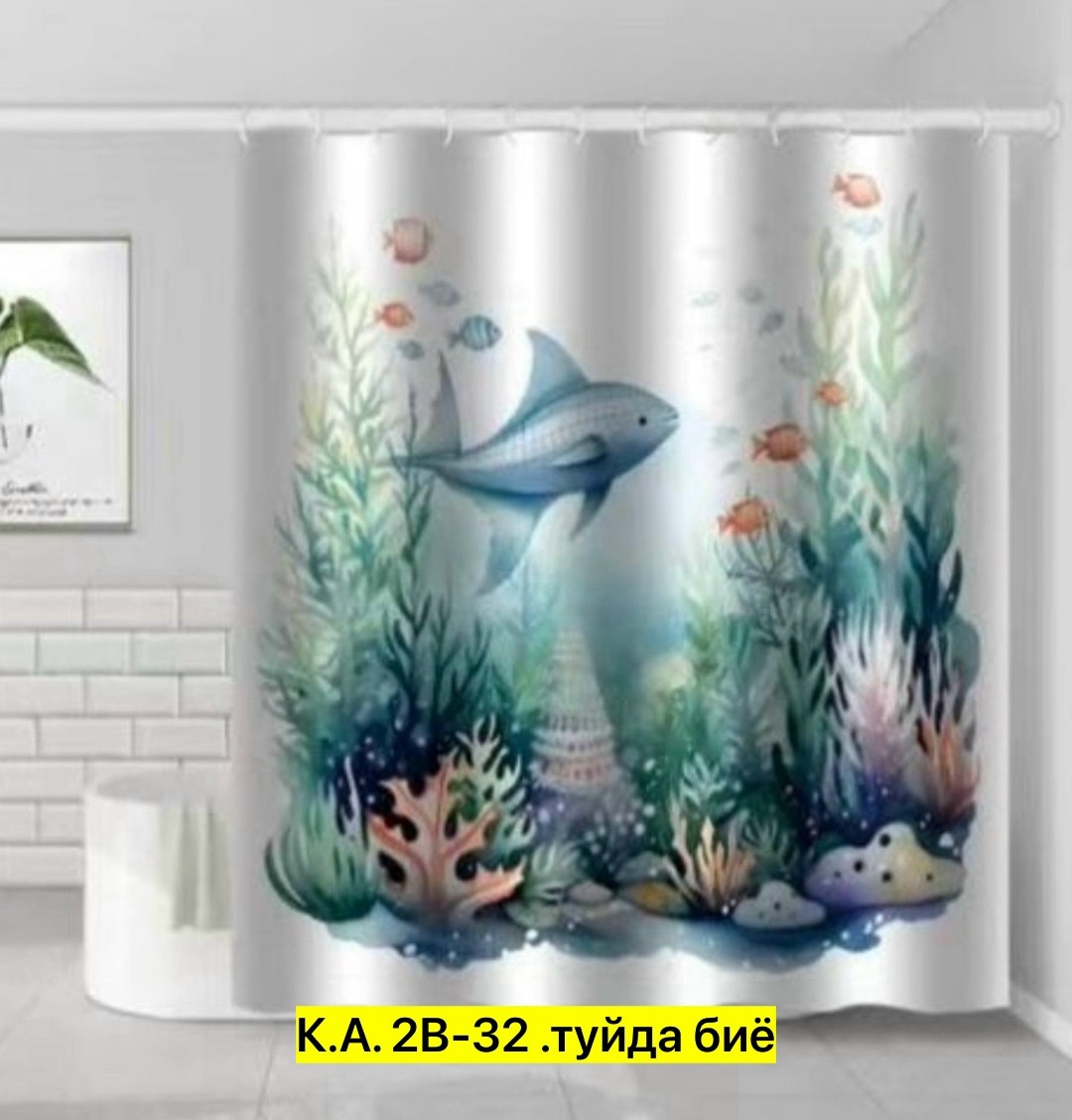 штора для ванной с пальмой,штора для ванной закат,штора для ванной 180,занавеска для ванной,шторка для ванной