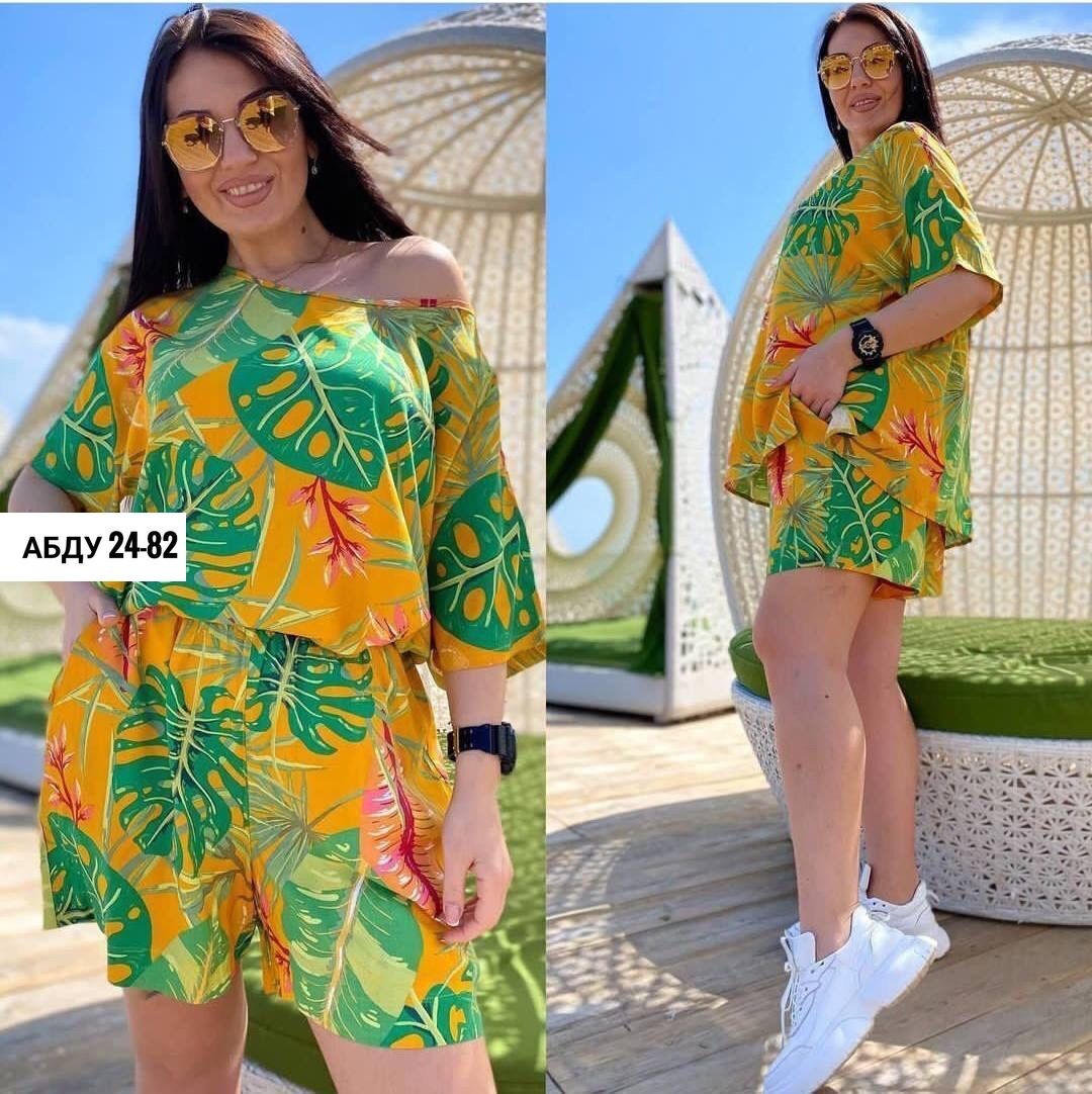 женский костюм летний,летние костюмы,женские костюмы,летние комбинезоны,комбинезон с принтом