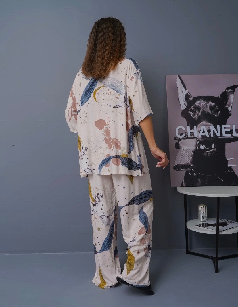 пижама двойка,женские костюмы пижама двойка,пижама женская,костюм летний с брюками lucasta style,пижама со штанами