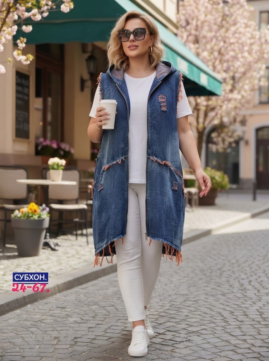 джинсовый жилет женский,джинсовая жилетка больших размеров,жилетка джинсовая,жилет из джинса,джинсовая жилетка женская