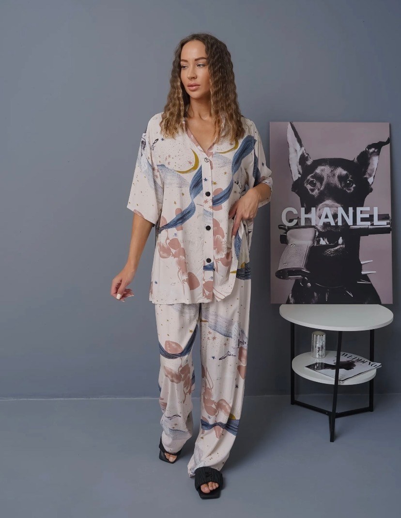 пижама двойка,женские костюмы пижама двойка,пижама женская,костюм летний с брюками lucasta style,пижама со штанами