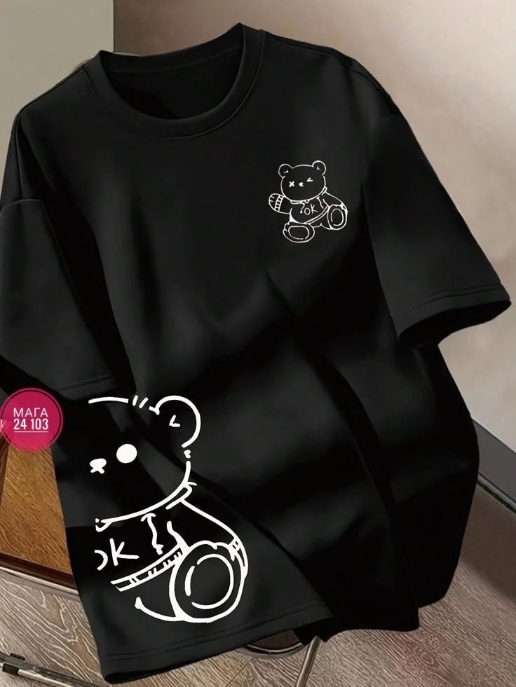 футболка,футболки женская,футболка с принтом медведей,футболка с принтом