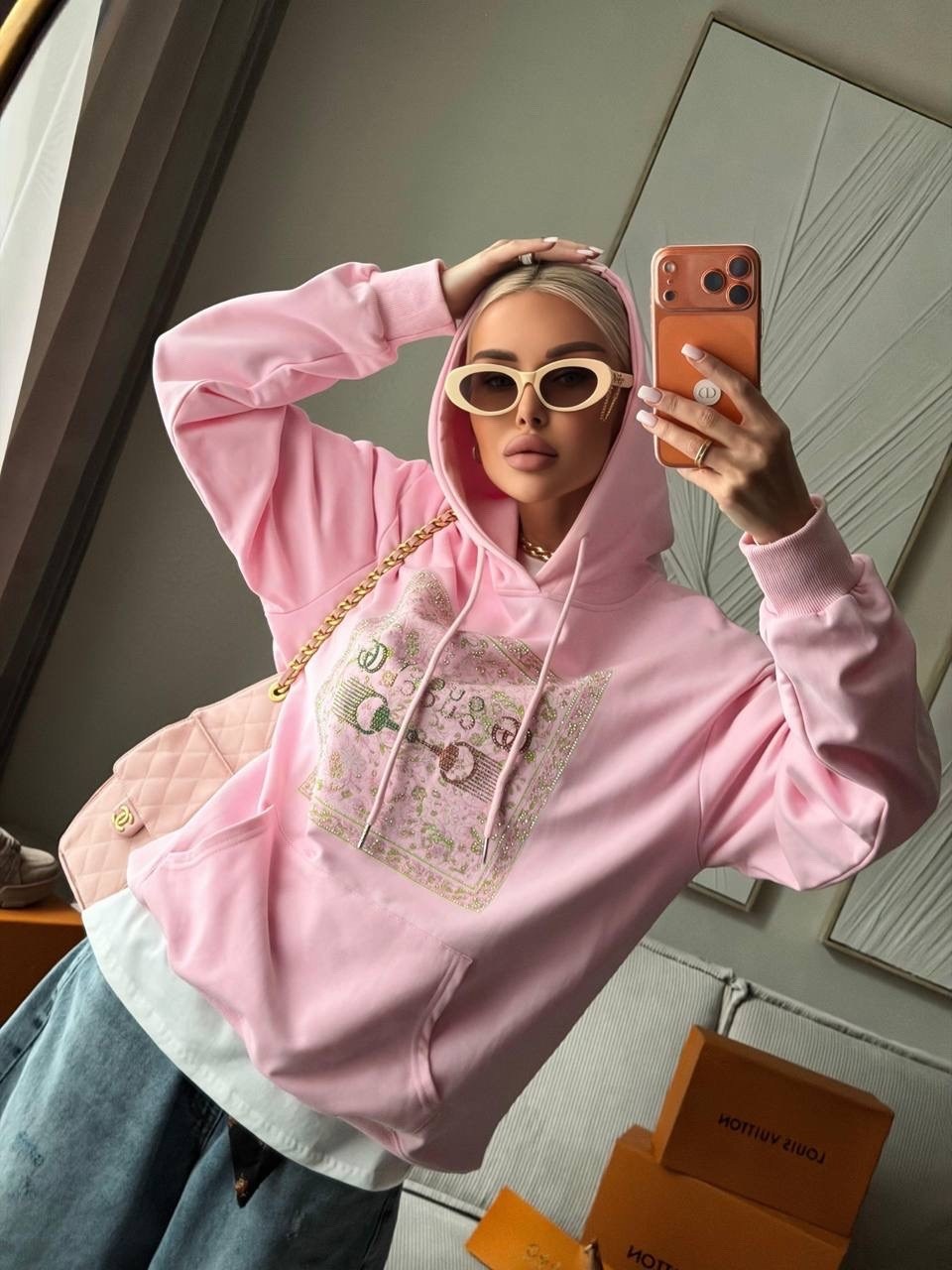 худи оверсайз,худи розовое,свитшот женская,стильное худи,толстовка