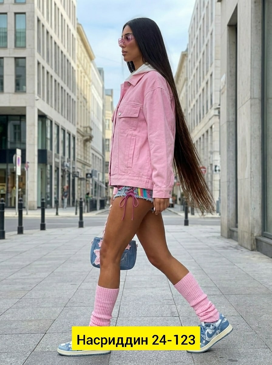 женская джинсовая куртка,куртка джинсовая,розовая джинсовая куртка оверсайз,джинсовая куртка оверсайз,женская короткая джинсовая куртка розовая