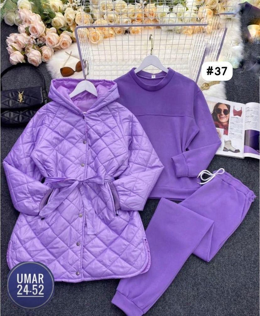 cпортивный костюм женский на флисе,костюм женский на флисе,костюм тройка с курткой,костюм женский тройка,костюм спортивный тройка с длинным стеганым пальто cubi shop