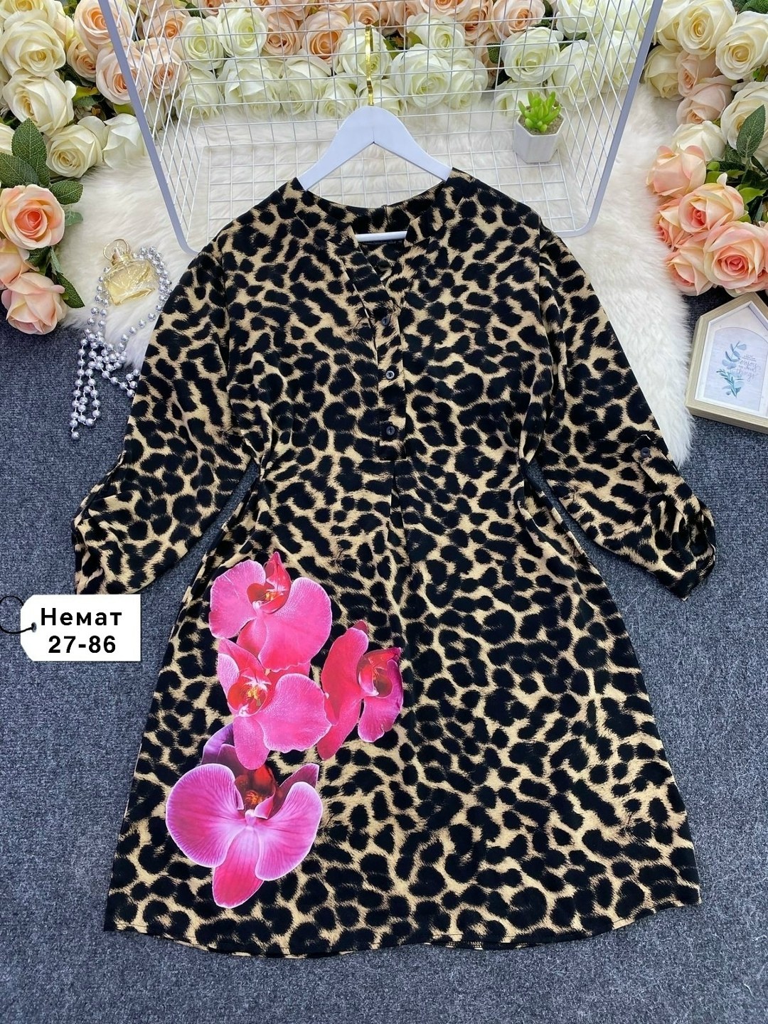 платье с леопардовым принтом,платье женское леопардовое,женское длинное платье с леопардовым принтом,платье леопардовый принт,женское летнее платье-рубашка poliester леопардовый принт