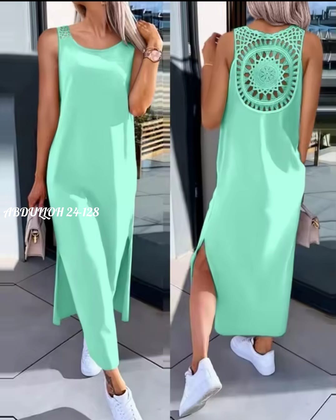 повседневные платья,платье летнее,платья базовые,платье без рукавов с разрезом,модное платье