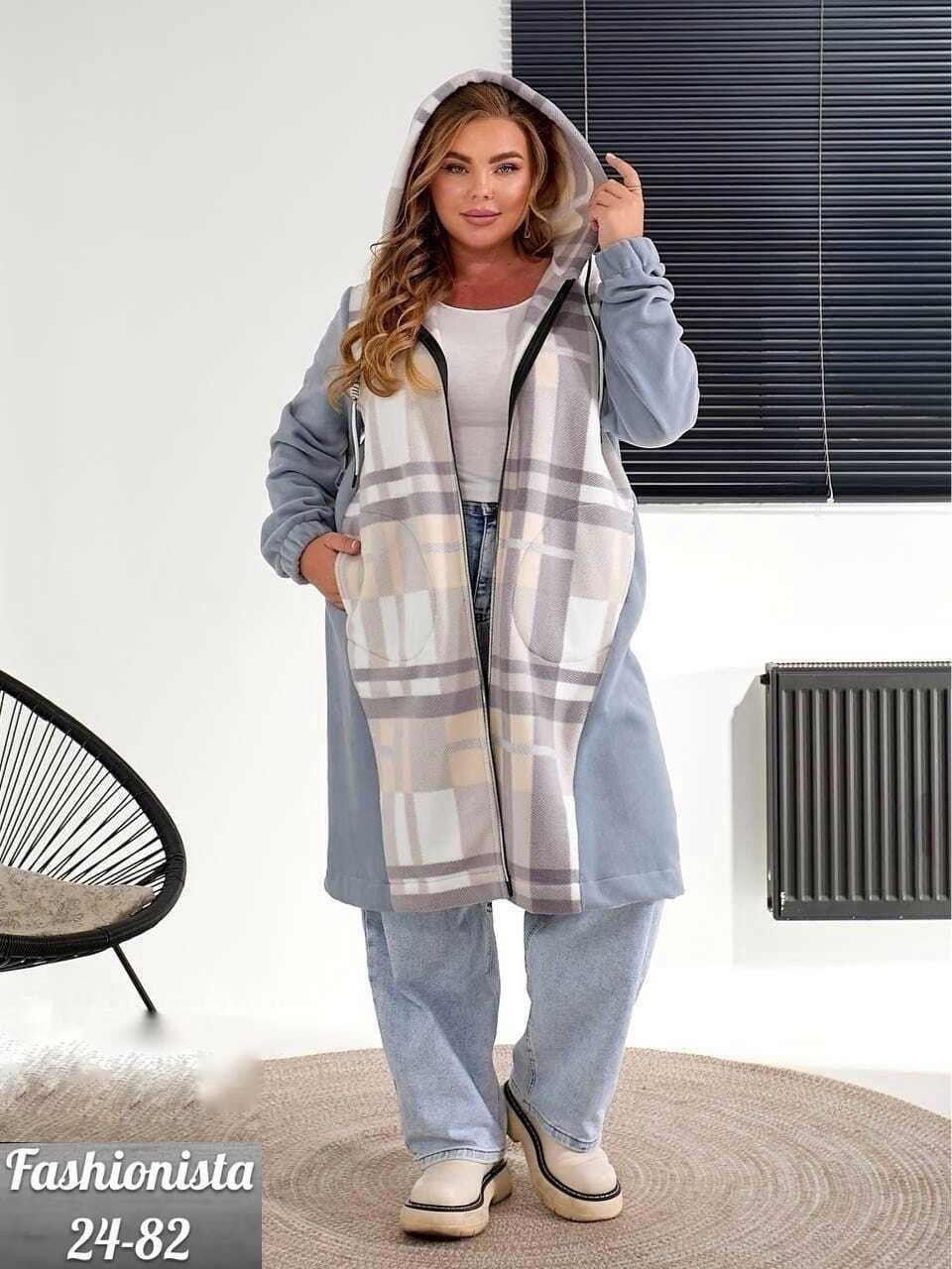 кардиган в клетку,пальто комбинированное,женский кардиган больших размеров,кардиган теплый женский,пальто в клетку