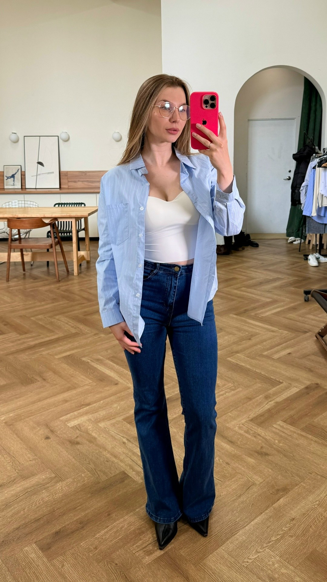 рубашка женская,рубашка в полоску,рубашка женская оверсайз,женская рубашка в полоску,женская хлопковая объемная голубая рубашка оверсайз в полоску