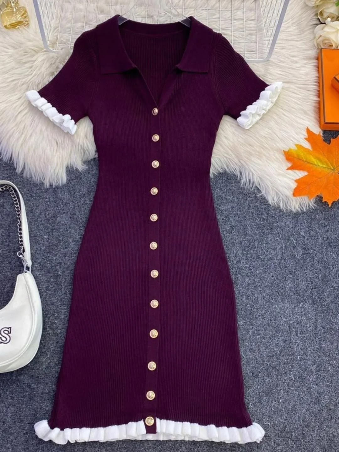 платье с воротником,трикотажное платье с воротником,трикотажное платье,платье женское,платье трикотажное мини