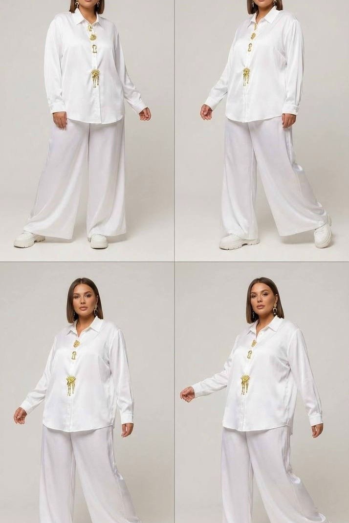 белый брючный костюм,костюм с брюками,белые костюмы,брючный комплект,шелковый костюм