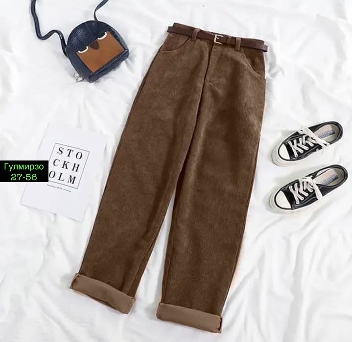 женские вельветовые брюки с высокой талией,вельветовые брюки с широкими штанинами,женские вельветовые брюки zoki с высокой талией,женские вельветовые брюки,вельветовые брюки с высокой талией