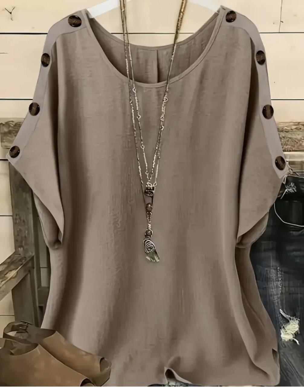 блузка стильная,блузка для женщин,блузка с пуговицей,блузка с круглым вырезом,блуза с пуговицами