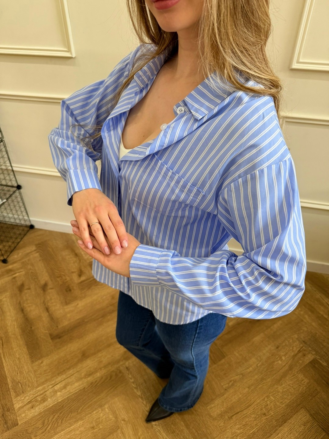 рубашка madmext синий,рубашка в полоску,рубашка женская,стильная рубашка,женская рубашка в полоску