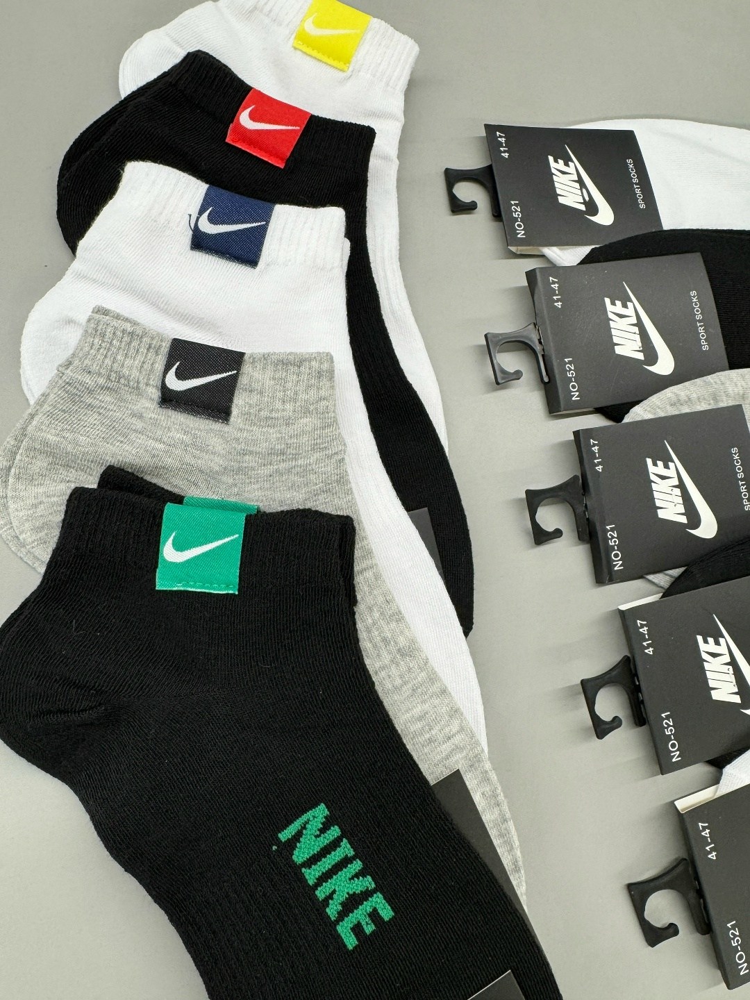 носки средние хлопковые набор 5 пар nike,комплект носков nike,носки короткие спортивные набор,носки мужские 10 пар nike,носки короткие спортивные набор 10 пар