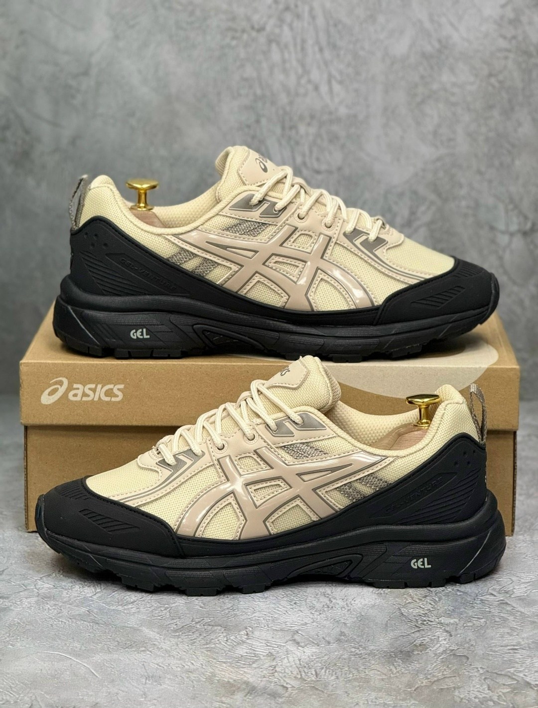 кроссовки gel-venture 6 shield asics бежевый,кроссовки asics gel-venture 6,asics gel venture 6,кроссовки asics,мужские кроссовки asics
