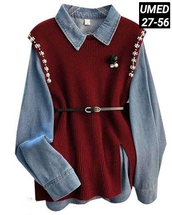 жилет с рубашкой,женская кофта,трикотажный жилет,женская жилетка