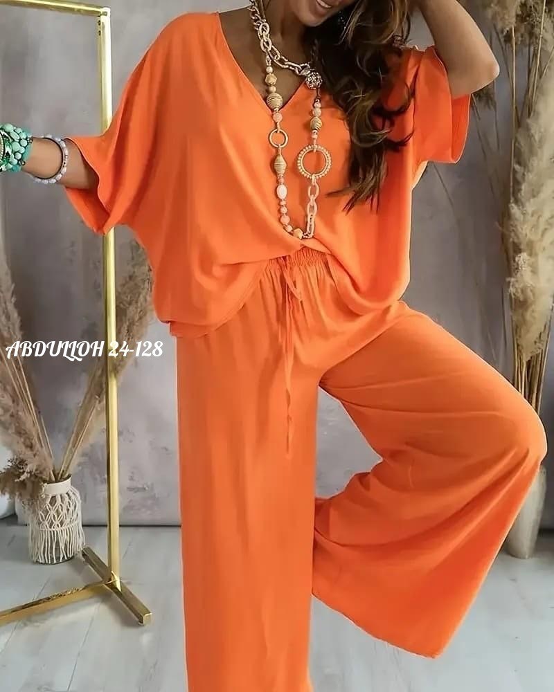 летний брючный костюм,костюм с брюками,летние костюмы,костюм оранжевый,оранжевый брючный костюм