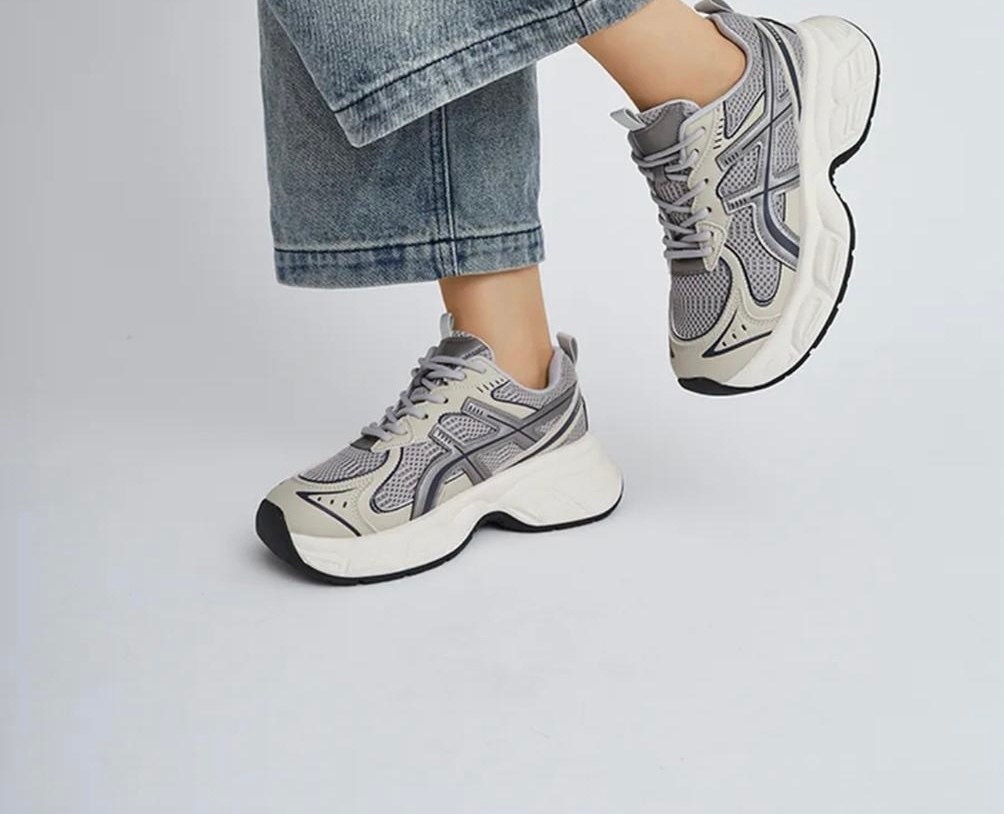 кроссовки asics gel-nyc oyster grey,кроссовки женскиe,кроссовки для женщин,массивные кроссовки,кроссовки