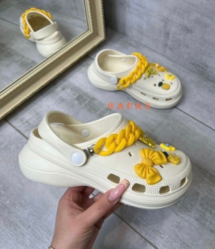 сабо женские,модные кроксы,,женские кроксы,кроксы шлепки с джибитсами