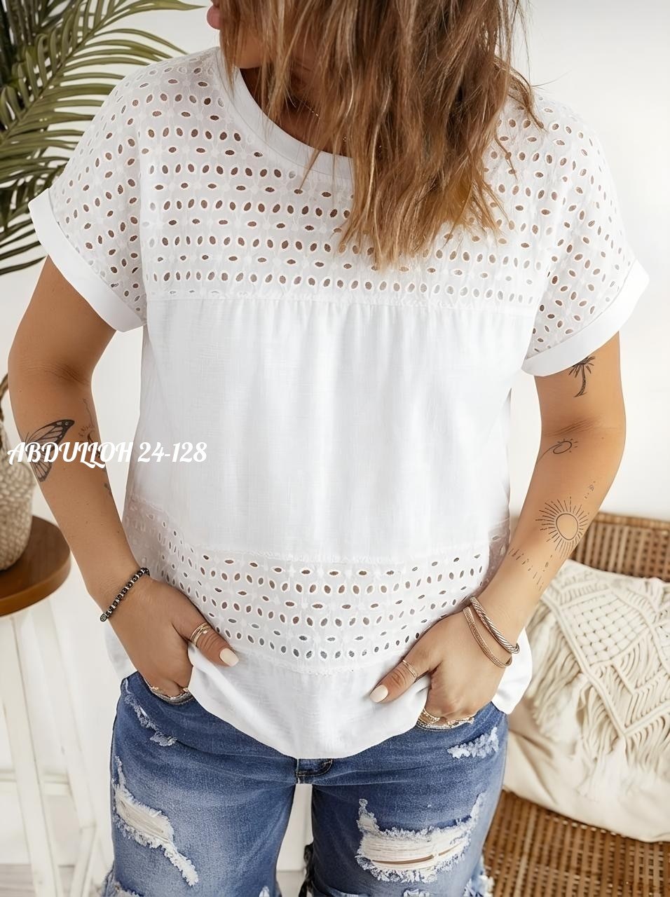 блузка вязаная,блузка модная,блузка с круглым вырезом,женская блузка,летняя блузка